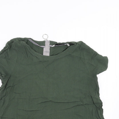 Womens UK Size 6 Numph Green Basic Blouse