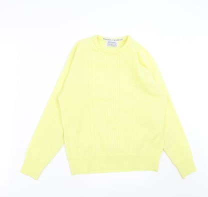 Gilwear Womens Yellow  Knit Pullover Jumper Size S