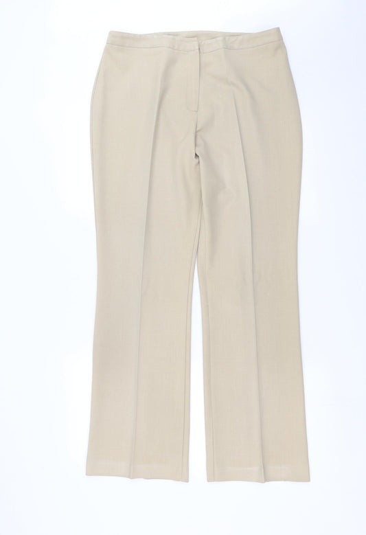 Womens UK Size 16 BHS Regular Fit  Beige Trousers