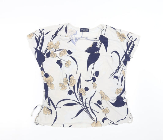 Womens UK Size L Saloos White Basic Blouse