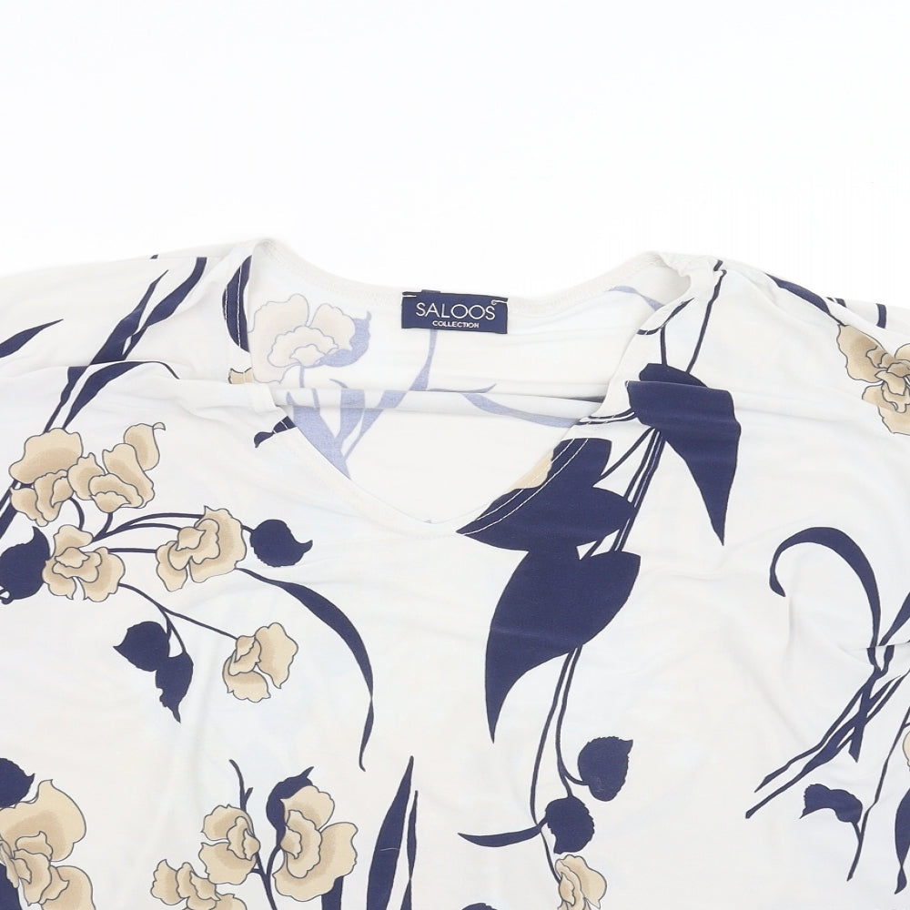 Womens UK Size L Saloos White Basic Blouse
