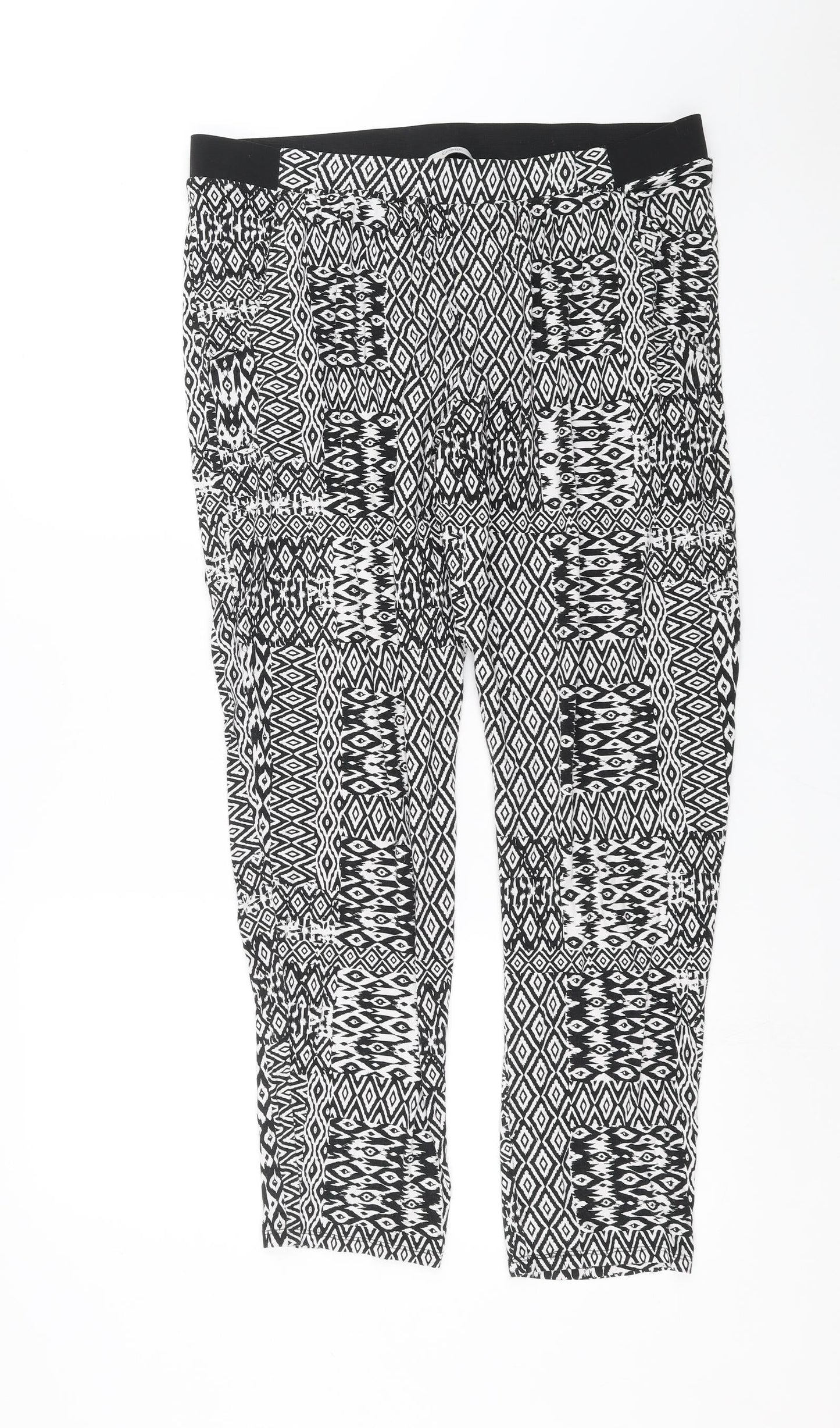 George Womens Black Geometric  Trousers  Size 34 in L29 in