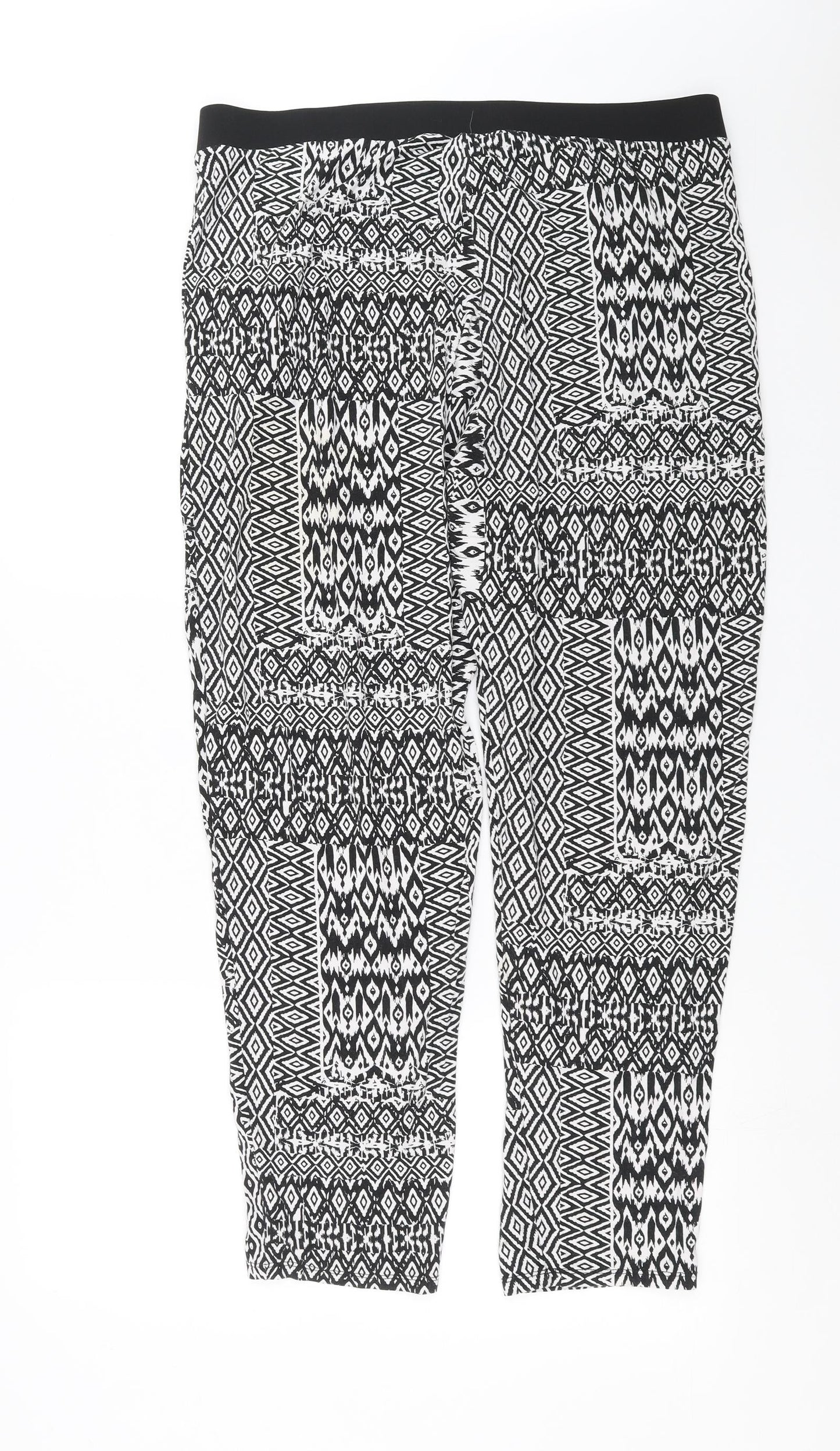 George Womens Black Geometric  Trousers  Size 34 in L29 in