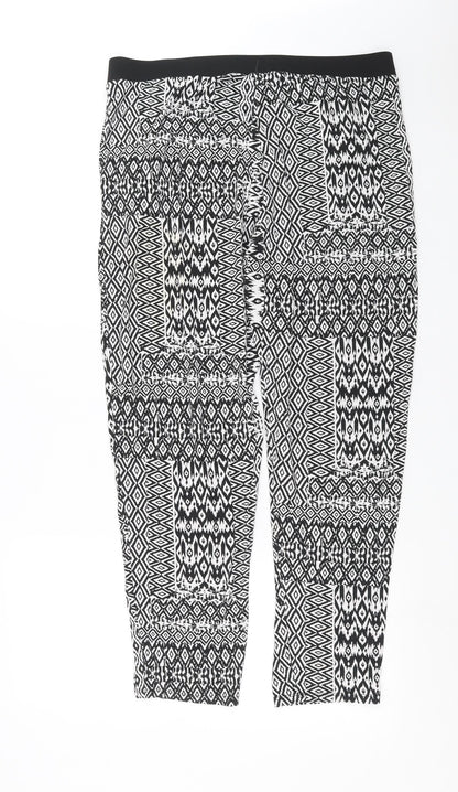 George Womens Black Geometric  Trousers  Size 34 in L29 in