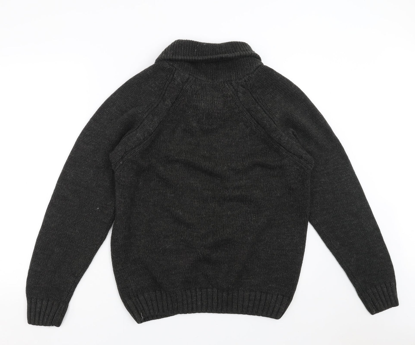 Dissident Mens Grey  Knit Pullover Jumper Size M