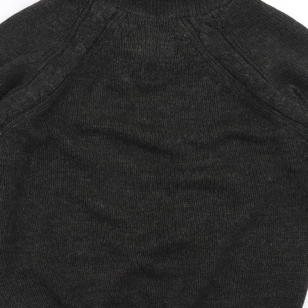 Dissident Mens Grey  Knit Pullover Jumper Size M