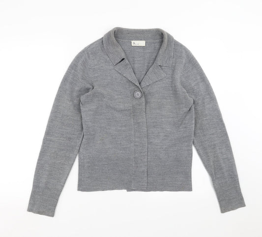 BHS Womens Grey  Knit Cardigan Jumper Size 12