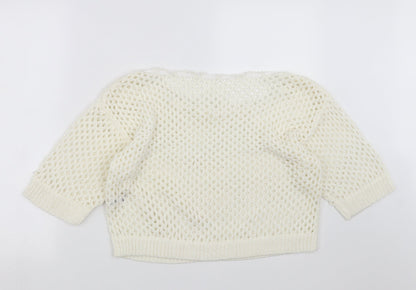 F&F Womens Ivory  Knit Pullover Jumper Size 16
