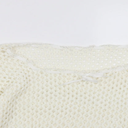 F&F Womens Ivory  Knit Pullover Jumper Size 16