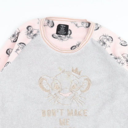 Primark Womens Grey Solid  Top Pyjama Top Size S  - lion king