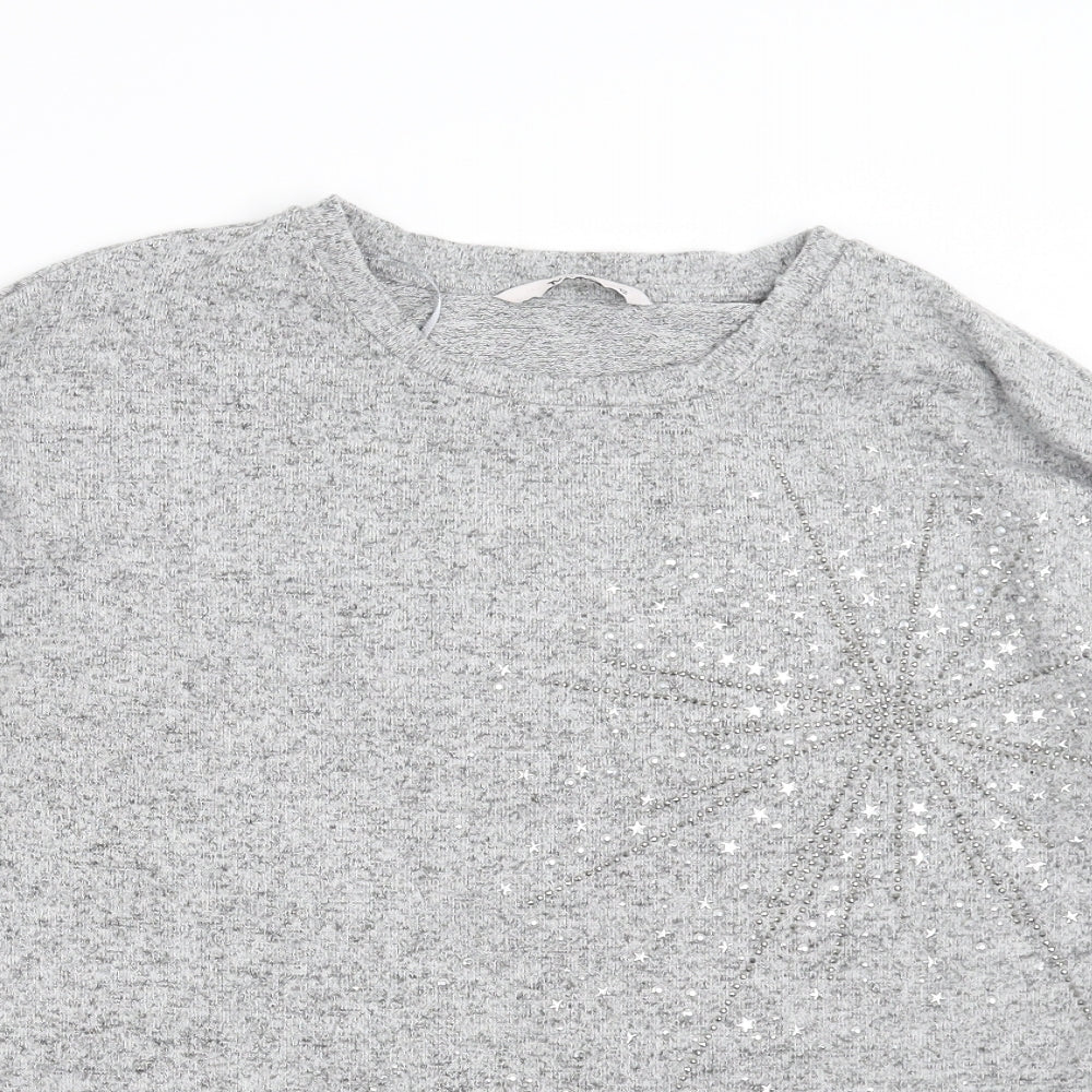 TU Womens Grey   Pullover Jumper Size 12  - stars