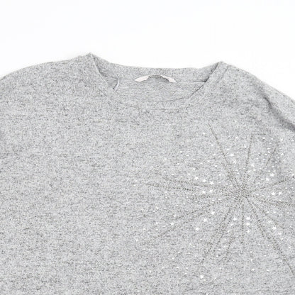 TU Womens Grey   Pullover Jumper Size 12  - stars