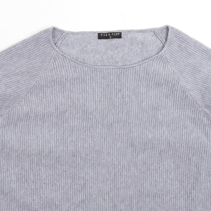 Womens UK Size M Viz a Viz Grey Pullover Jumper
