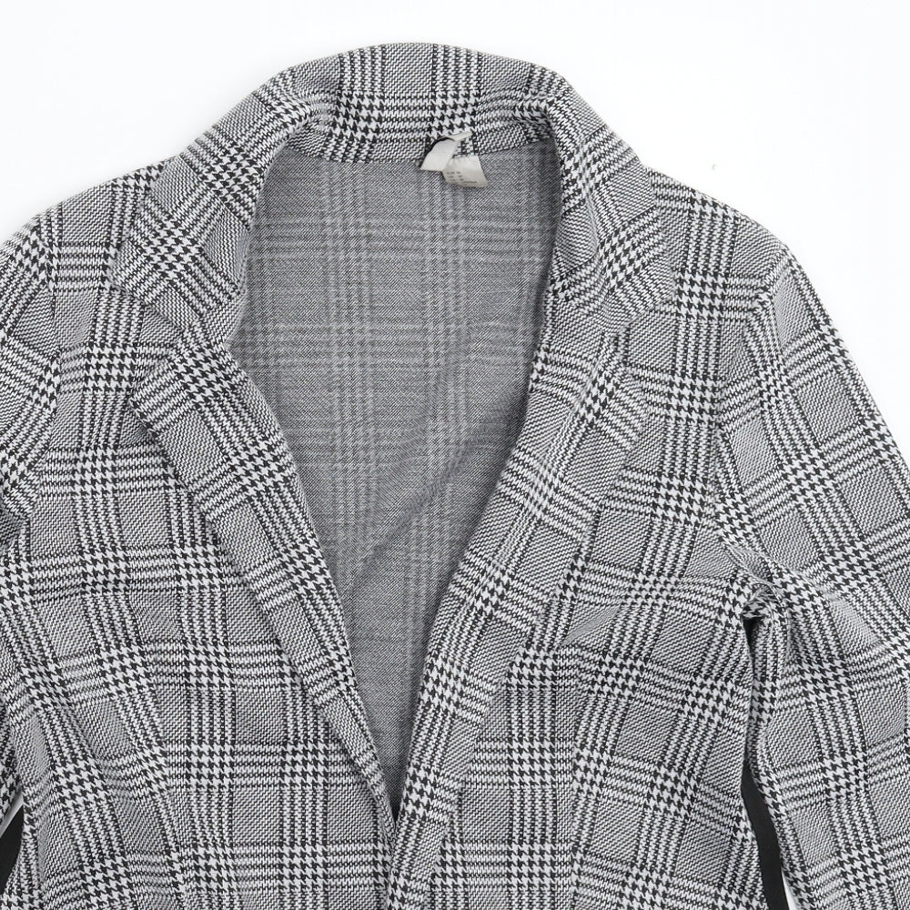 Divided Womens Grey Check  Jacket Blazer Size M