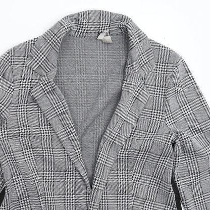 Divided Womens Grey Check  Jacket Blazer Size M
