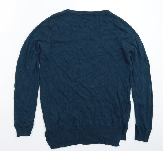 F&F Womens Blue  Knit Pullover Jumper Size 10