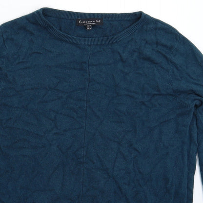 Womens UK Size 10 F&F Blue Pullover Jumper