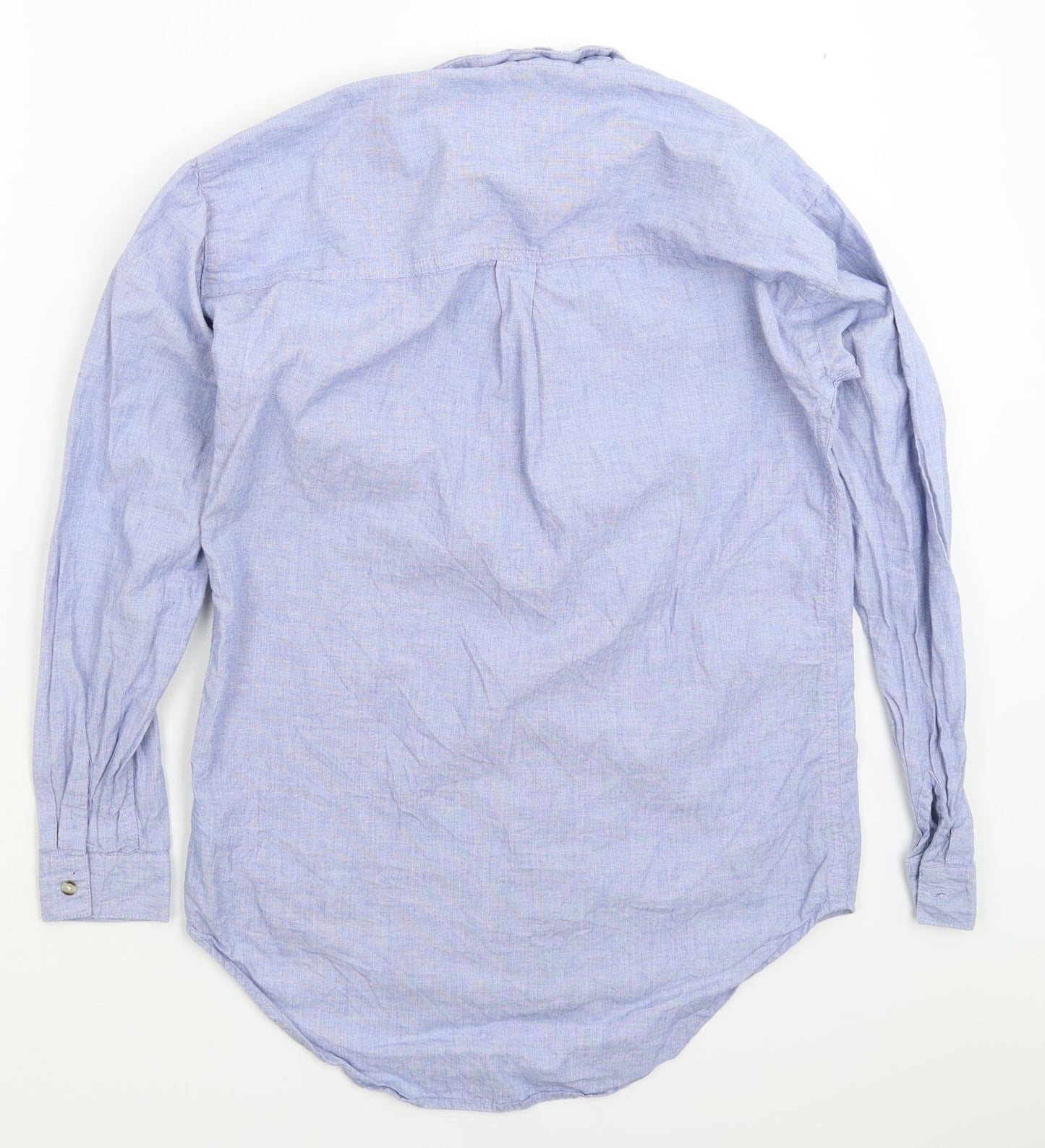 Womens UK Size 6 NEXT Blue Basic Button-Up