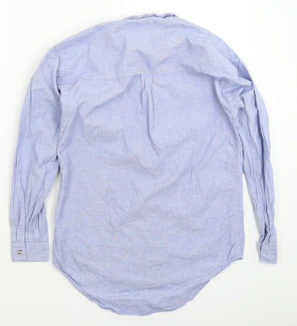 Womens UK Size 6 NEXT Blue Basic Button-Up