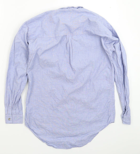 Womens UK Size 6 NEXT Blue Basic Button-Up