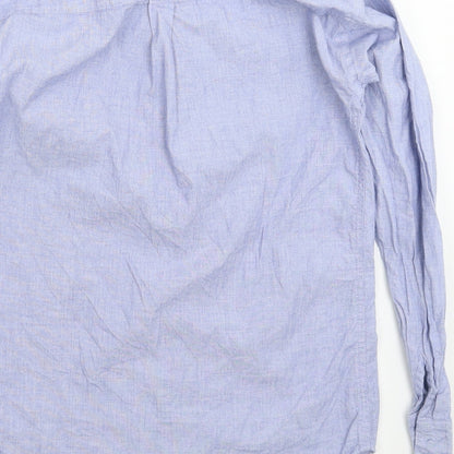 Womens UK Size 6 NEXT Blue Basic Button-Up