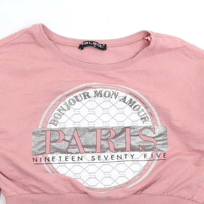 Select Womens Pink   Pullover Sweatshirt Size M