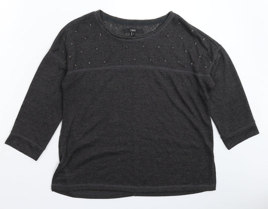 Womens UK Size 12 NEXT Grey Pullover Jumper