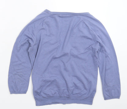 Womens UK Size M H&M Blue Cape Jumper