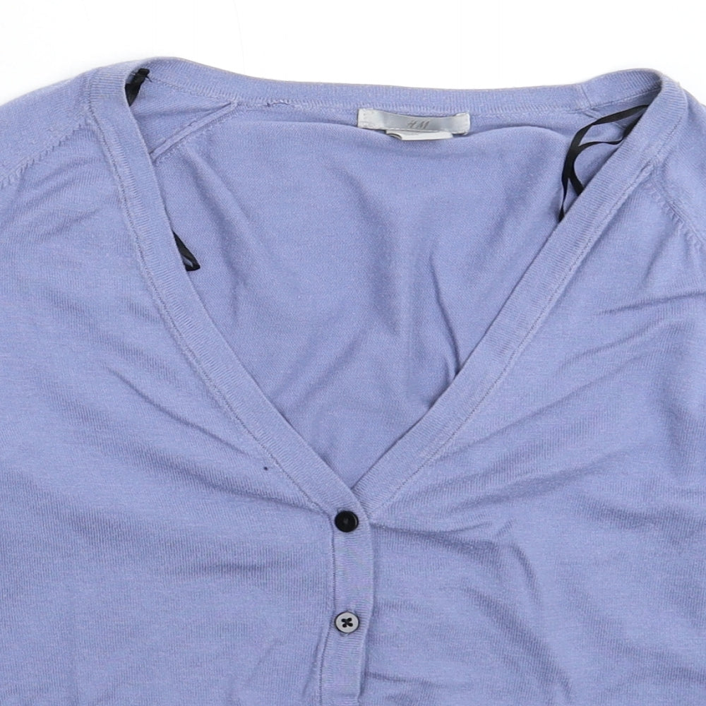 Womens UK Size M H&M Blue Cape Jumper