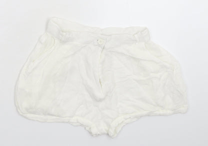 Nasty Gal Womens White   Hot Pants Shorts Size 4