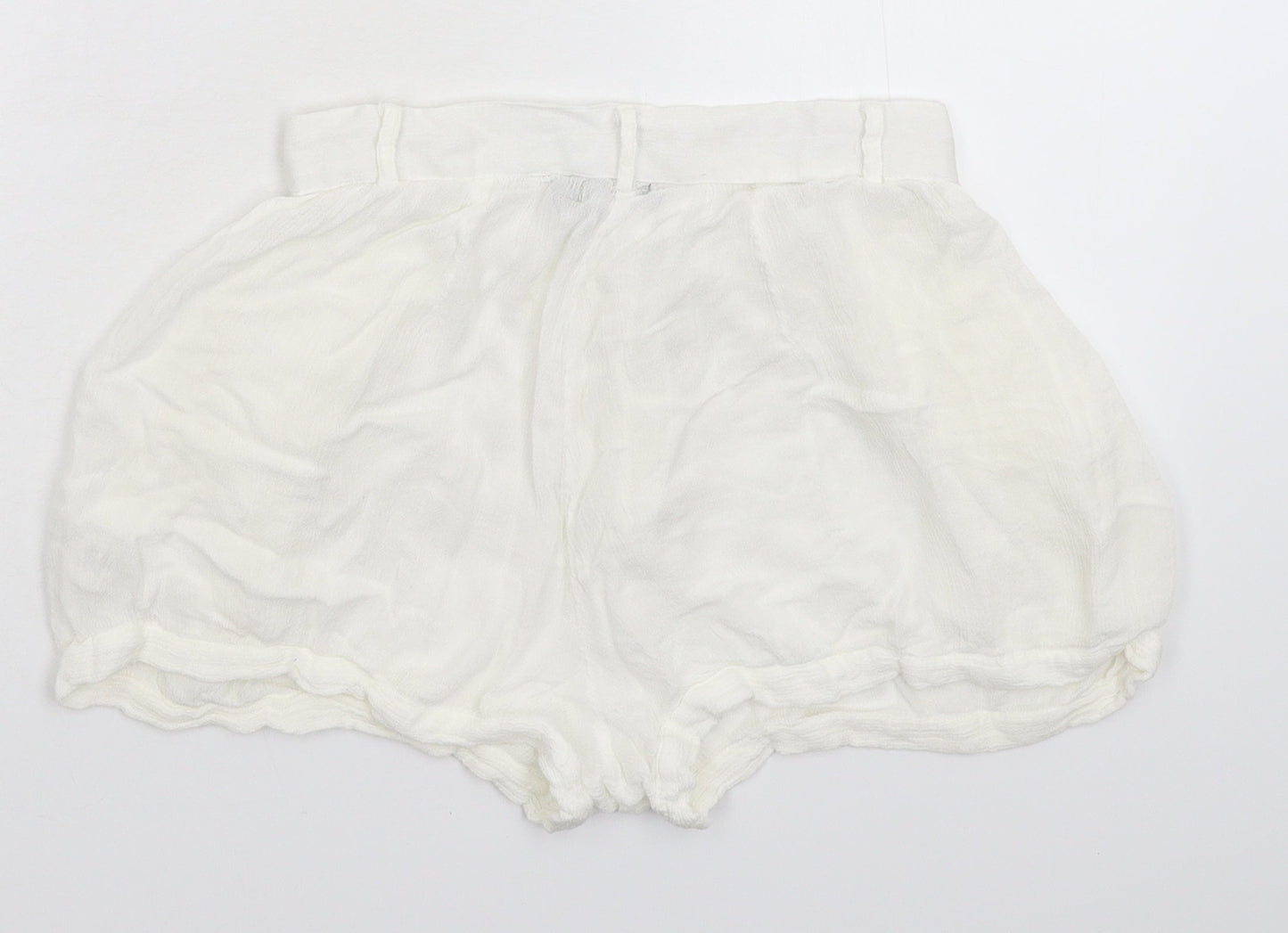 Nasty Gal Womens White   Hot Pants Shorts Size 4