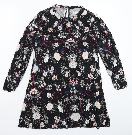Dorothy Perkins Womens Black Floral  Mini  Size 12