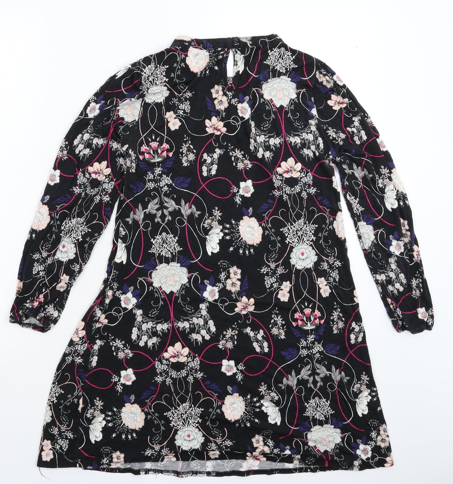 Dorothy Perkins Womens Black Floral  Mini  Size 12