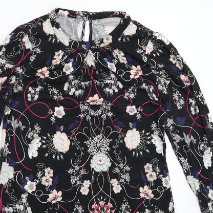 Dorothy Perkins Womens Black Floral  Mini  Size 12