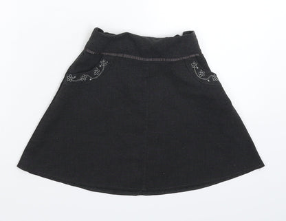 BHS Girls Grey   A-Line Skirt Size 7 Years