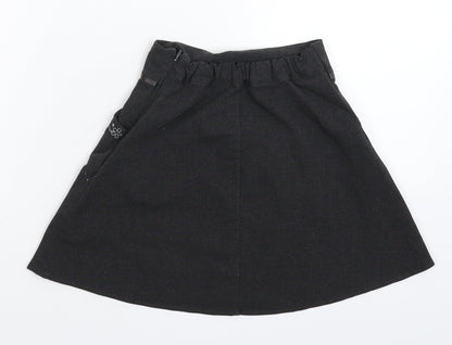 BHS Girls Grey   A-Line Skirt Size 7 Years