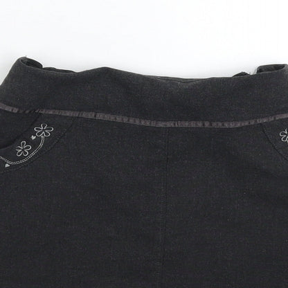 BHS Girls Grey   A-Line Skirt Size 7 Years
