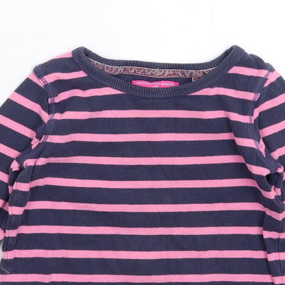 Next Girls Multicoloured Striped  Pullover Sweatshirt Size 5 Years
