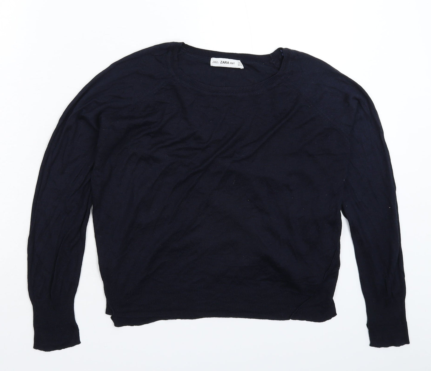 Womens UK Size S Zara Blue Pullover Jumper