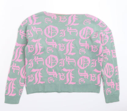 Boohoo Womens Grey  Knit Pullover Jumper Size M