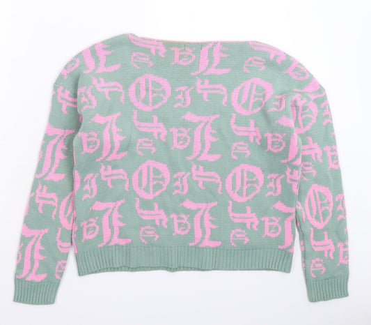 Boohoo Womens Grey  Knit Pullover Jumper Size M