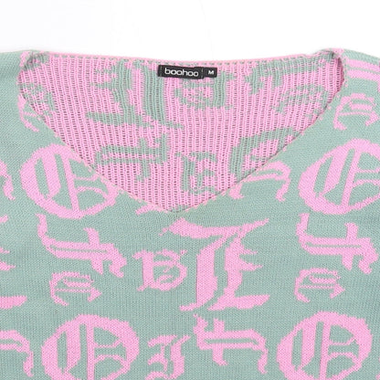 Boohoo Womens Grey  Knit Pullover Jumper Size M