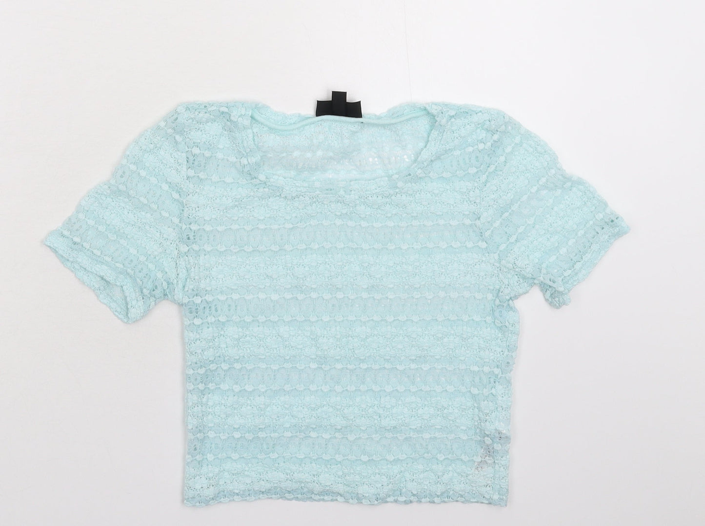 Womens UK Size 10 Topshop Blue Basic T-Shirt