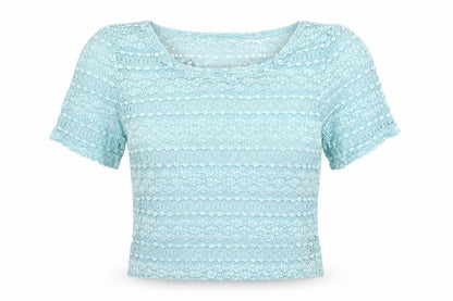 Womens UK Size 10 Topshop Blue Basic T-Shirt