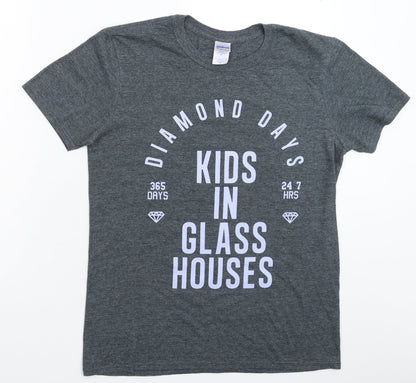 Mens UK Size M Gildan Grey  T-Shirt