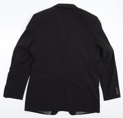 Mens UK Size 42 River Island Regular Black Suit Jacket