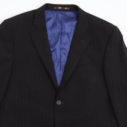 Mens UK Size 42 River Island Regular Black Suit Jacket