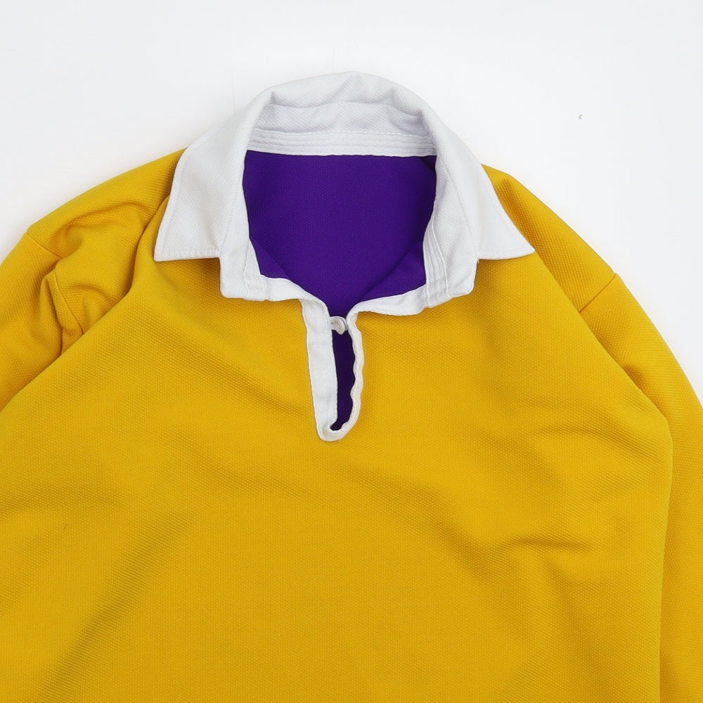 Halbro Mens Yellow    Polo Size S