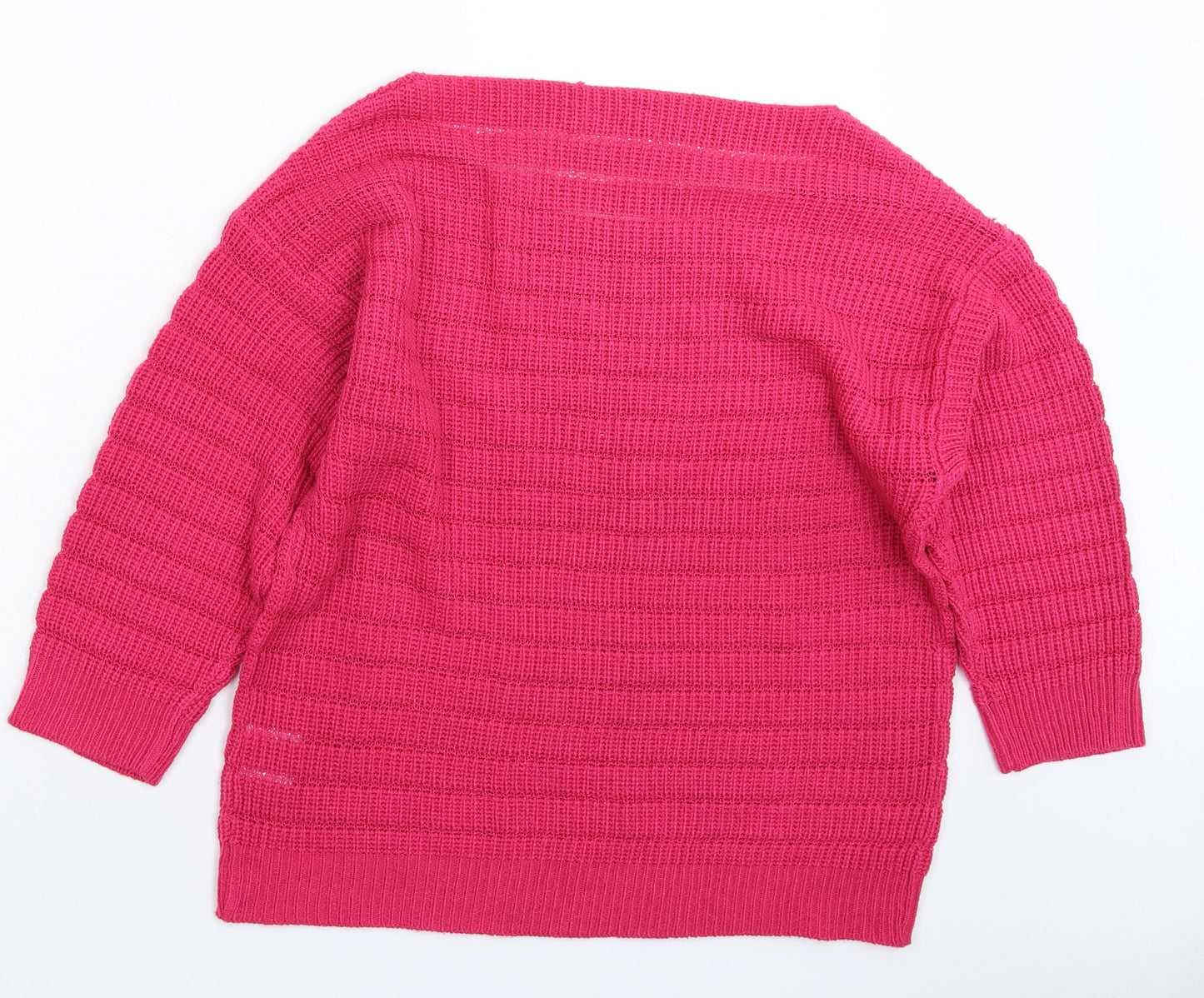 Womens UK Size L Preworn Pink Pullover Jumper