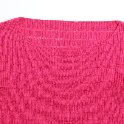 Womens UK Size L Preworn Pink Pullover Jumper